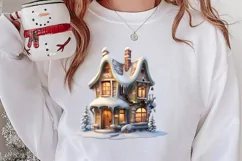Fairy Christmas House Sublimation Clipart, Fairy Christmas Product Image 2