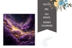 Cosmic Square Coasters, Space Square Coaster Designs Product Image 2