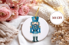 Christmas Nutcracker Round Ornament, Winter Ornament Design Product Image 2