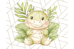 Pastel Safari Jungle Baby Animals PNG Clipart, Nursery Product Image 2