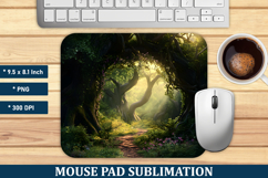Fantasy Forest Mouse Pad | Mouse Pad Sublimation Product Image 1