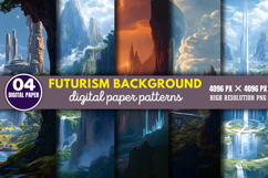 Futurism Background Digital Paper PNG Product Image 1