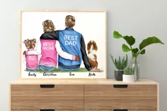 Family clipart, mom dad daughter son dog Product Image 5