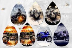 Motorcycle | Bike Teardrop earring sublimation design bundle Product Image 2