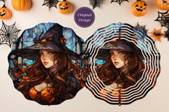 Stained Glass Witch Wind Spinner Designs, Halloween Decor Product Image 2