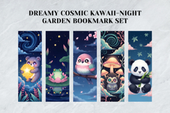 Dreamy Cosmic Kawaii Night Garden Bookmark Set Product Image 2