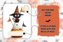 Cartoon Halloween Black Cat Money Card, Halloween Gift Card Product Image 2