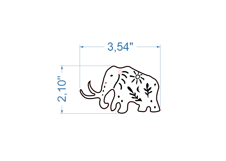 Mammoth Christmas Ornament SVG laser cut file for Glowforge Product Image 2