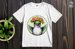 Tropical Hummingbird Flower Clipart Sublimation PNG Product Image 2