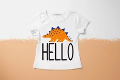 Hello svg. Dinosaur SVG. Kids Sublimation PNG Product Image 2