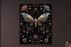 Boho Butterfly Wall Art Botanical Poster Product Image 4