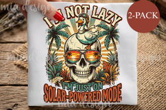 Skull and Duck Summer Png, Solar Powered Mode Sublimation Product Image 1
