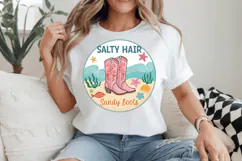 Salty hair sandy boots PNG, Beach PNG Sublimation Design Product Image 2