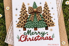 Merry Christmas PNG, Leopard Christmas Tree Sublimation Product Image 3