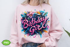 Birthday Girl PNG Floral Birthday PNG Product Image 2