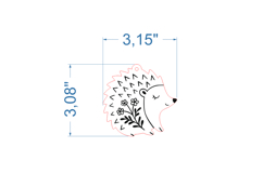 Hedgehog Christmas Ornament SVG laser cut file for Glowforge Product Image 2