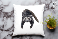 Watercolor Raccoon Clipart PNG Product Image 3