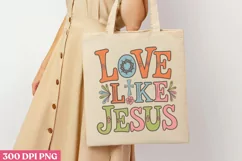 Love like jesus PNG, Retro Christian PNG Product Image 2
