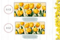 Yellow Tulips Mug Template, Yellow Flowers Mug Print Product Image 2