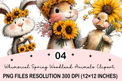 Whimsical Spring Animals Clipart Product Image 1