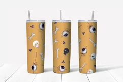 Halloween party cats Skinny tumbler wrap design Product Image 2