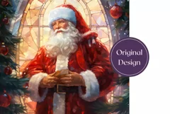 Santa Claus Tumbler Wrap, Santa Claus Sublimation Design Product Image 2