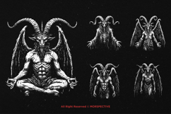 10 Bundle Dark Art Baphomet Monster Satanic Creature Goat Product Image 3