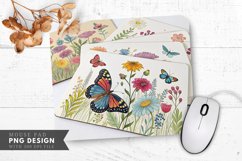 Butterfly Garden Placemats Mouse Pad PNG Design Product Image 1