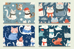 Cute Winter Cats Cutting Boards sublimation Design Product Image 2