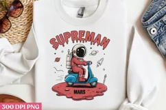 Supreman Mars PNG, Astronaut Sublimation png Product Image 1