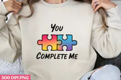 You Complete me PNG ,Valentine Sublimation PNG Product Image 1