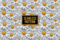 White Daisy Digital Paper Product Image 2