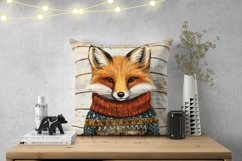 Cartoon Fox Pillowcase Designs, Winter Animals Pillow Case Product Image 2