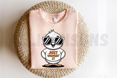 Funny Cartoon Chick With Sunglasses And Just Wingin It Product Image 2