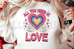 All You Need Is Love Sublimation PNG, Valentine PNG Product Image 2