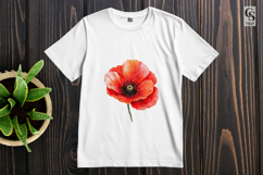 Red Poppy Flower Clipart Sublimation PNG Product Image 2