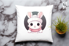 Cute Winter Bunny Clipart Sublimation PNG Product Image 2