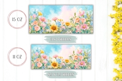 Spring Mug Template, Flowers Mug Sublimation Design Product Image 2