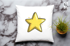 Cute Yellow Stars Clipart Sublimation PNG Product Image 2