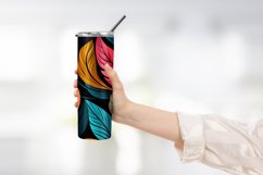 Colorful Abstract Leaves Tumbler Wrap Sublimation Product Image 2