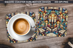 Christian Coaster Sublimation, Christian Coaster PNG Design Product Image 1