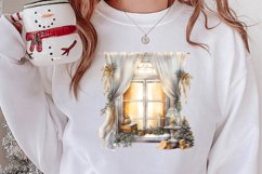 Christmas Window Sublimation Clipart, Christmas Window Product Image 2