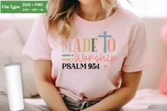Made To Worship SVG Design | Christian SVG | Jesus SVG Product Image 2