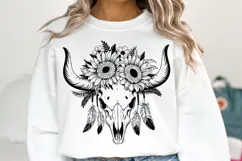 Cow Skull svg Design | Svg Cut Files | Shirt Svg Product Image 1