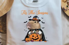 Halloween Capybara Sublimation PNG, Tis the season Product Image 1