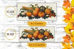 Vintage Fall Mug Wrap, Harvest Pumpkin Mug Sublimation Product Image 2