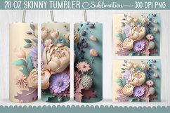 Tumbler Wraps 3D Paper Flowers Bundle - 12 Designs Product Image 3