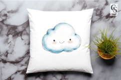 Cute Blue Clouds Clipart Sublimation PNG Product Image 3