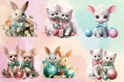 Christmas Baby Animals Clipart Bundle, Christmas Animal PNg Product Image 3