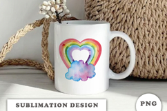 Watercolor Rainbow Heart png Product Image 2
